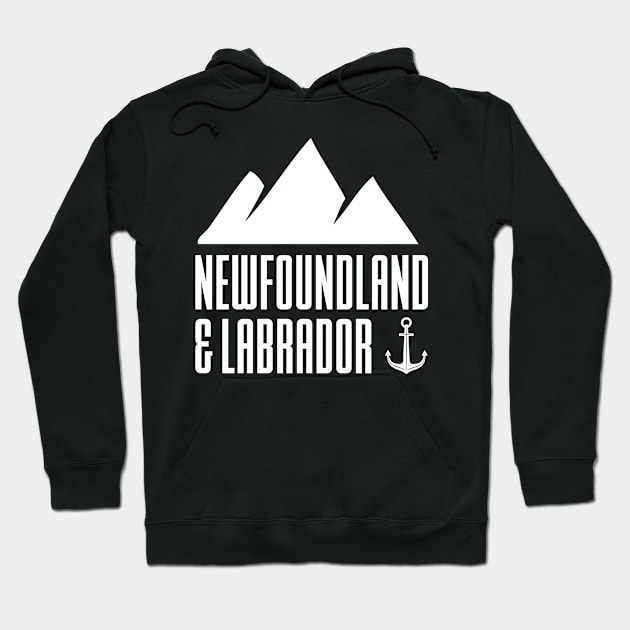 Mountains and Anchor || Newfoundland and Labrador || Gifts || Souvenirs Hoodie by SaltWaterOre